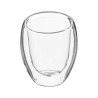 Set 2 unid. tazas de cafe de cristal de doble pared 7cl