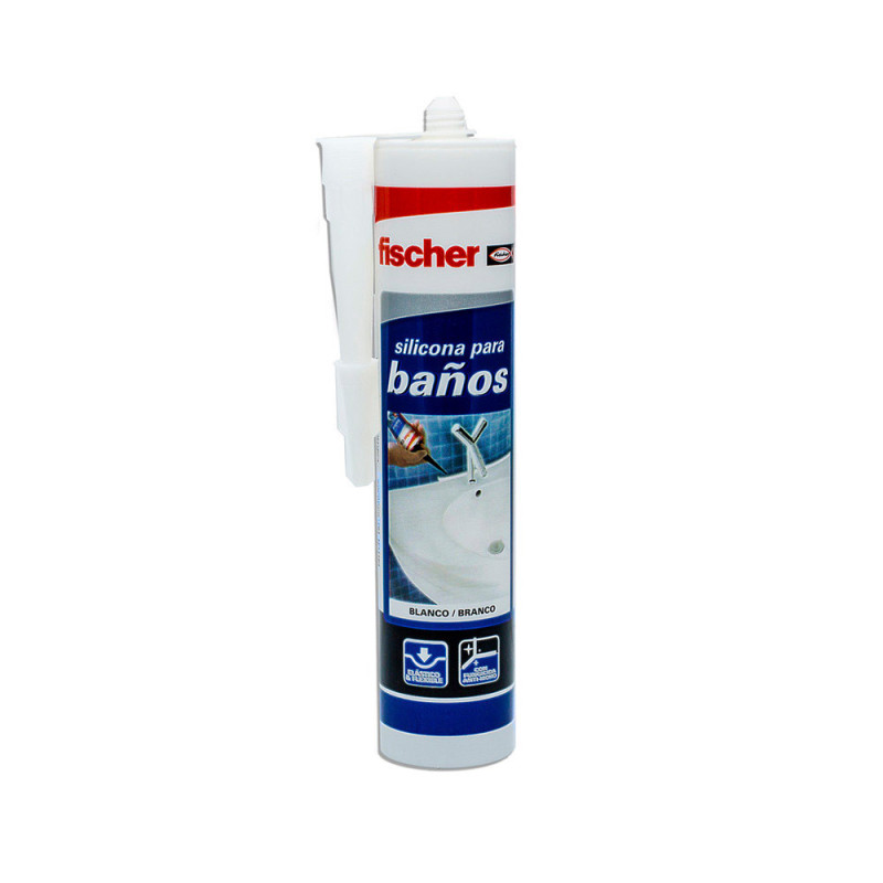 Silicona sanitarios blanca 300ml 20818 fischer