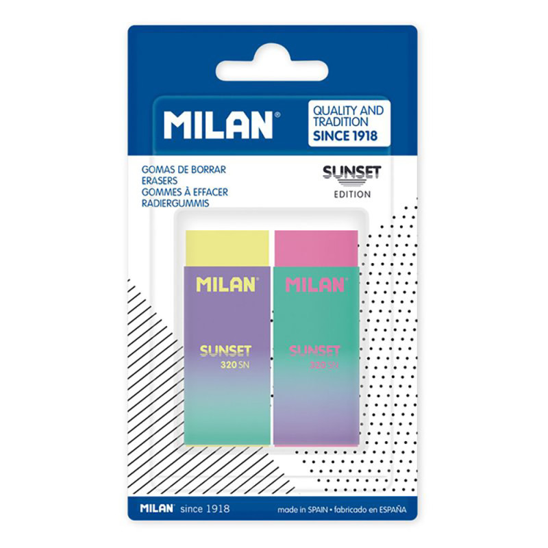 Blister con 2 gomas nata® 320 edición sunset milan