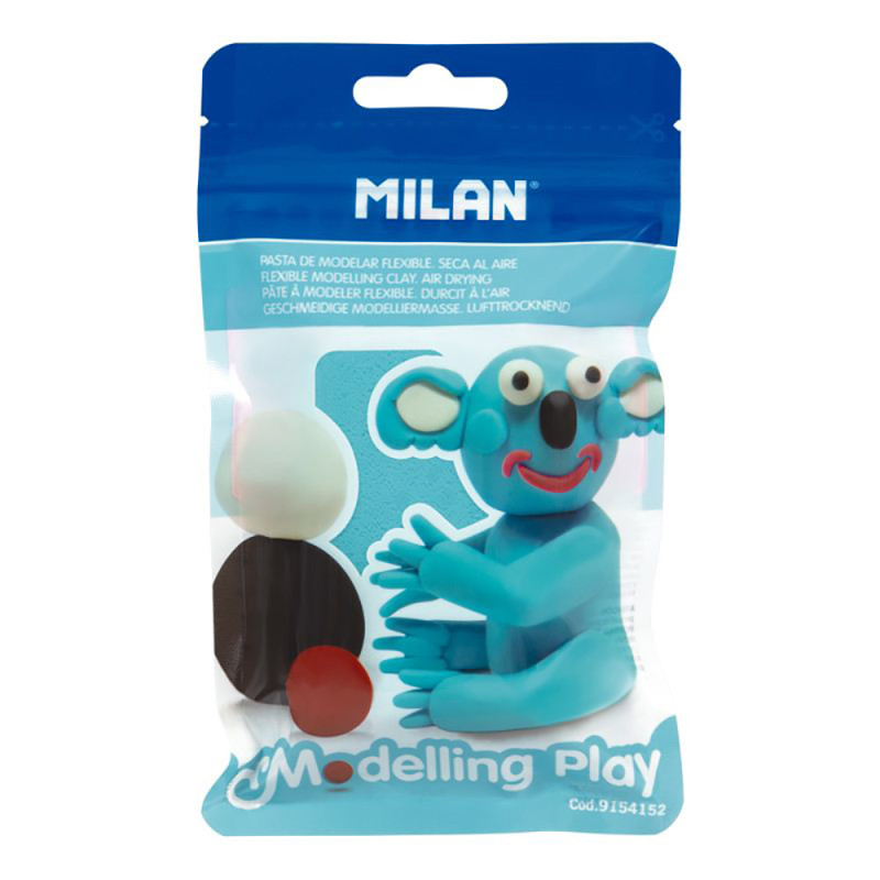 Pasta de modelar flexible modelling play 100g seca al aire, azul claro milan