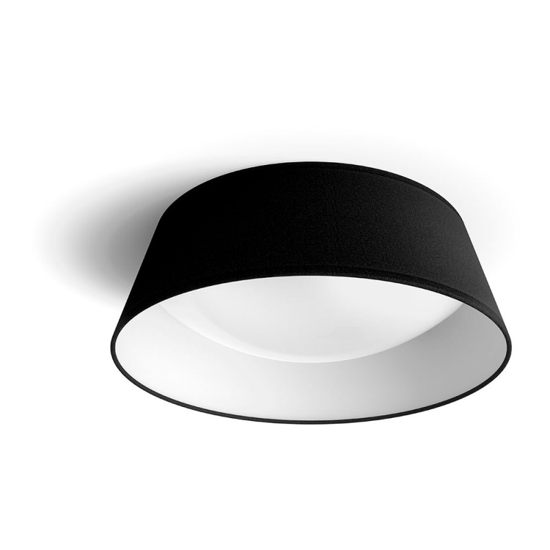 Plafón interior de led 14w 1100lm 3000k mod. dawn luz calida. color negro ø34x12cm philips