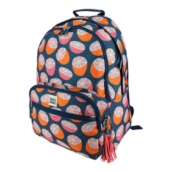 Ult.unidades mochila jessica nielsen 19 l cítricos naranja-azul