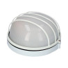 Aplique de aluminio ip54 redondo. color blanco 1xe27 100w ø23,8x11cm modelo vinyols edm