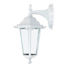 Farol de aluminio y cristal para pared. ip44 e27 60w color blanco ø19,5x21x32cm modelo zurich. edm