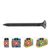 Caja 500 unid. tornillo pladur placa-metal ssf ø3,5x55mm fosfatado celo