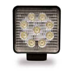 Faro de trabajo cuadrado 9 leds 27w 10-80v 2150lm 60º goodyear