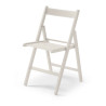 Silla plegable de madera blanco crudo 79x42,5x47,5cm