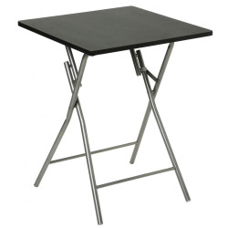 Mesa plegable negra 60x60x75cm