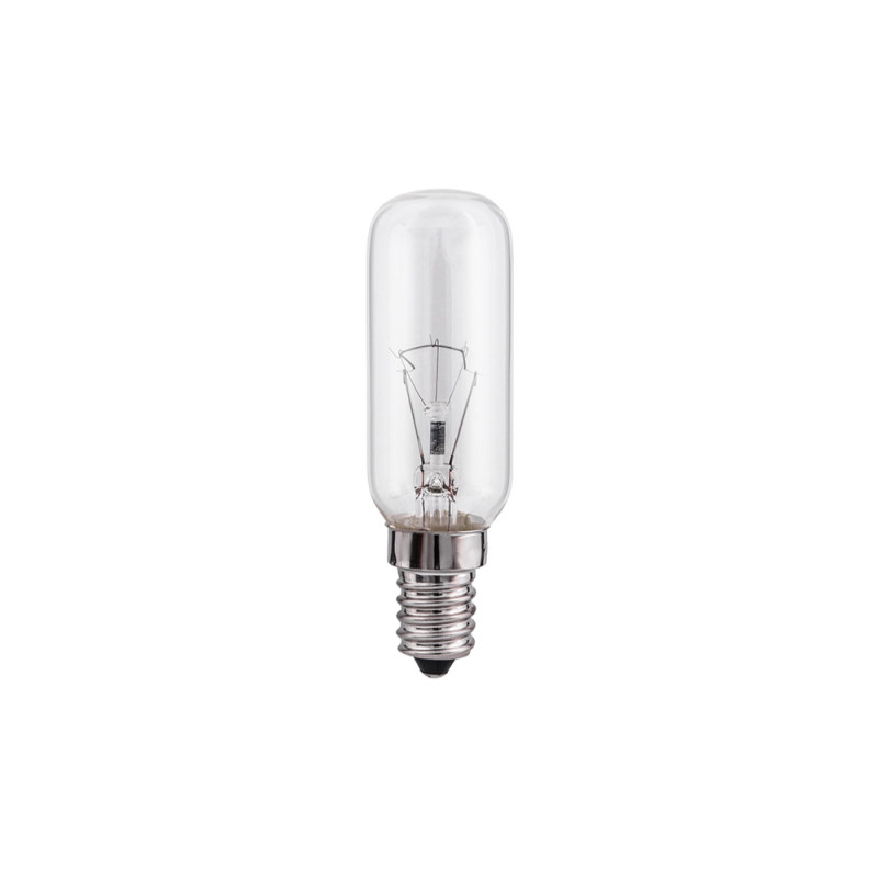 Bombilla incandescente tubular trensparente 25w e14