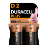 Pila alkalina duracell plus power d - lr20 1,5v (blister 2 unid.) ø34,2x61,5mm