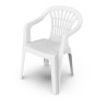 Silla apilable. respaldo bajo color: blanco 56x54x80cm modelo: lyra progarden