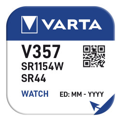 Micro pila de boton varta sr44 - v357 silver 1,55v (blister 1 unid.) ø11,6x5,4mmmicro pila de boton silver varta sr44 - v357 ...