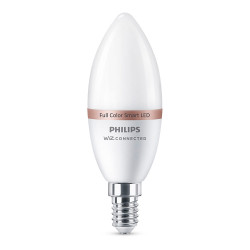 Bombilla led vela e14 4,9w full colors 470lm wifi philips wiz