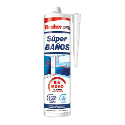 Super baños silicona translúcida antimoho sin olor 280ml 563065 fischer