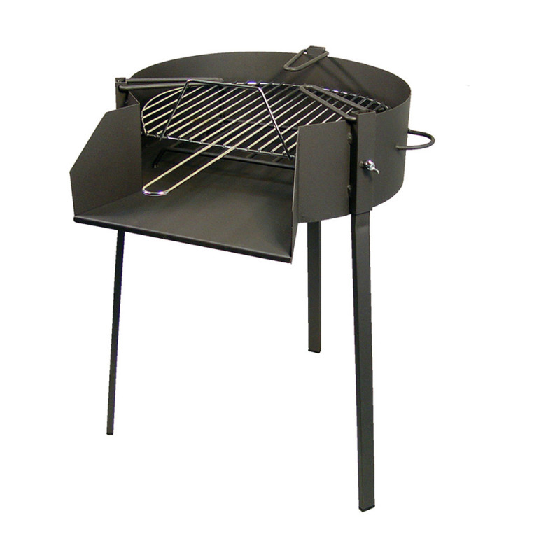 Barbacoa redonda con soporte para paella ø50cm imex el zorro