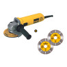 Mini amoladora ø115mm 730w y 2 discos dwe4016d2-qs dewalt