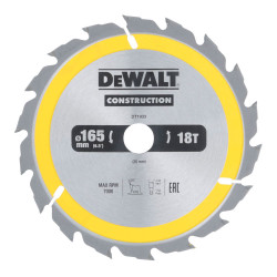 Disco de corte para construccion ø165x20mm 18t (ac) dt1933-qz dewalt