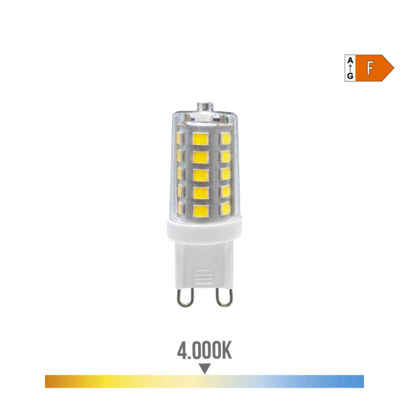 Bombilla g9 led 3w 260lm 4000k luz día regulable ø1,65x4,9cm edm