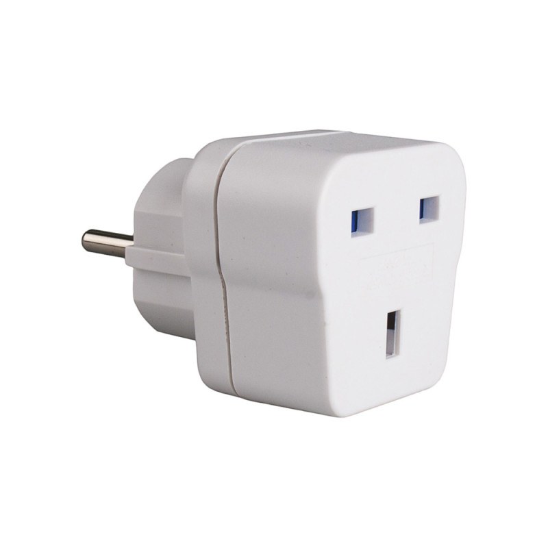 Adaptador ingles con t/tl (para viajar a españa) 13a 4,8mm blanco av1 solera