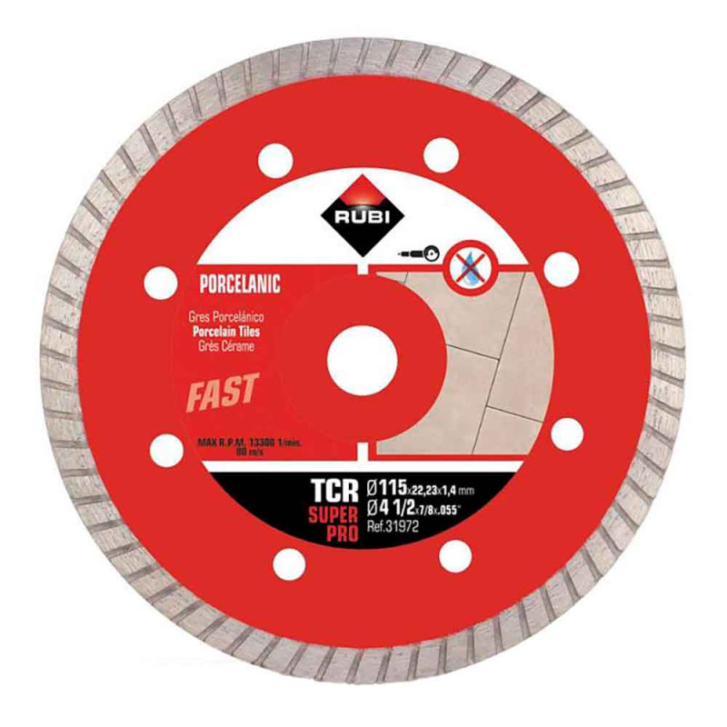 Disco diamante tcr ø115mm superpro 31972 rubi