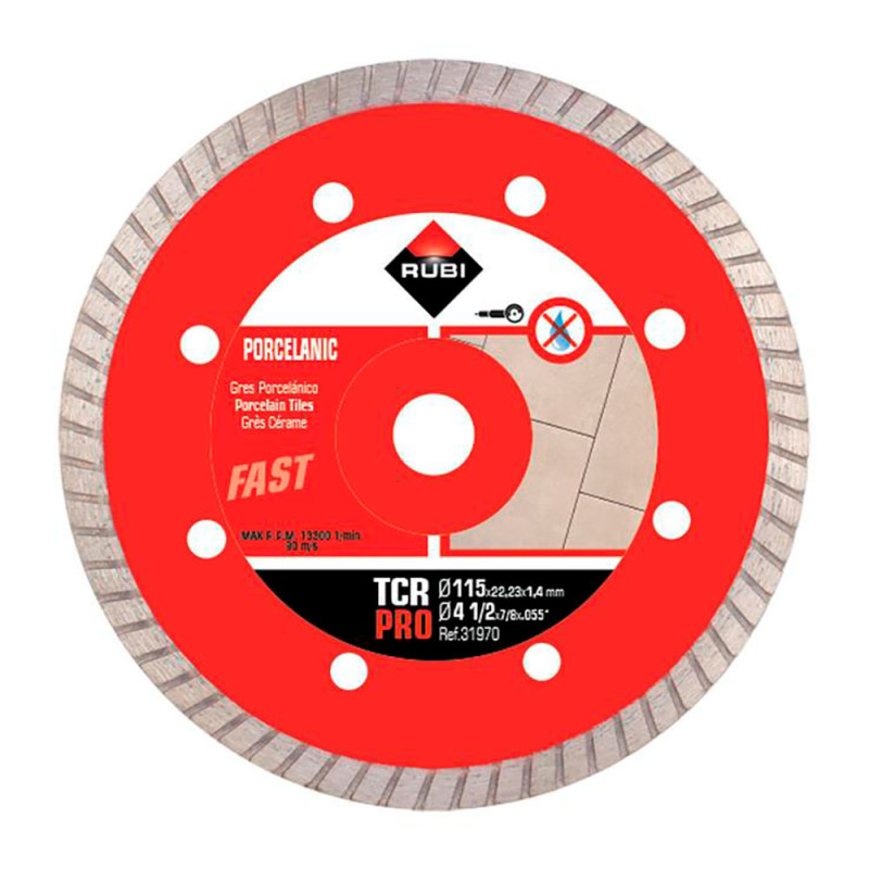 Disco diamante tcr ø115mm pro 31970 rubi