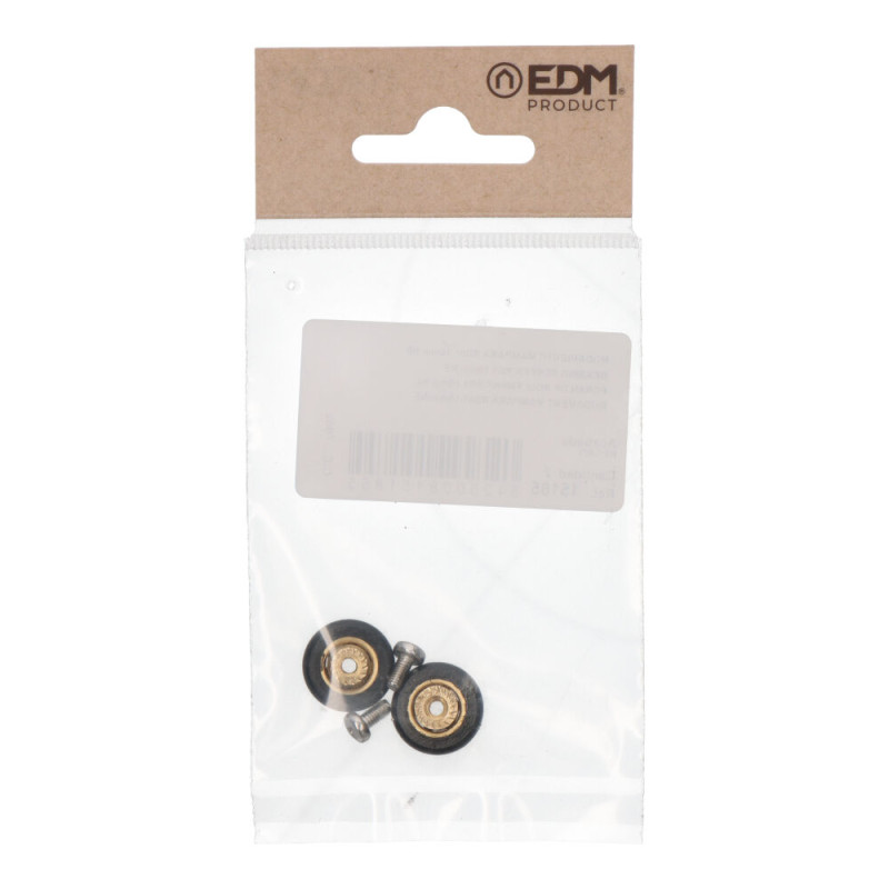 Blister con 2 rodamientos para mampara rd1 ø16mm ne 91796 edm