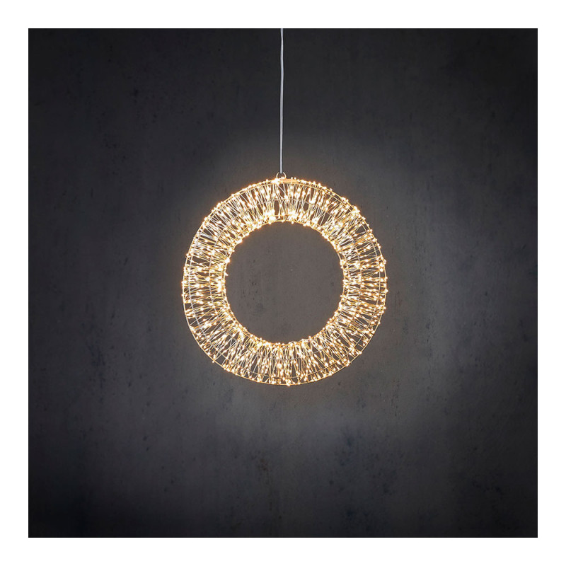 Corona leds decorativa blanco cálido ø45cm