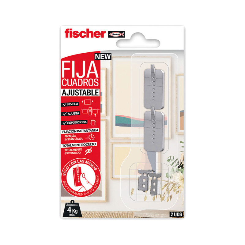 Fijacuadros ajustable (blister 2 unid.) 559043 fischer