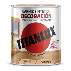 Barniz sintético decoración satinado incoloro 0,750l titanlux m11100034