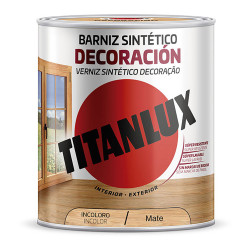 Barniz sintético decoración mate incoloro 0,750l titanlux m12100034