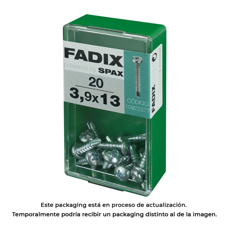 Caja s 20 unid. tornillo rosca chapa cr autot. 3,9x13mm fadix