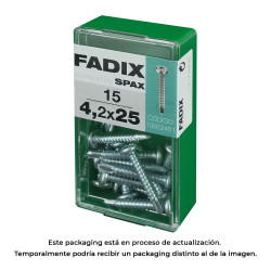 Caja s 15 unid. tornillo rosca chapa cr autot. 4,2x25mm fadix