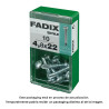 Caja s 10 unid. tornillo rosca chapa cr autot. 4,8x22mm fadix