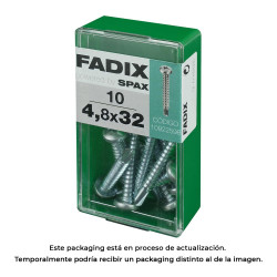 Caja s 10 unid. tornillo rosca chapa cr autot. 4,8x32mm fadix