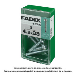 Caja s 5 unid. tornillo rosca chapa cr autot. 4,8x38mm fadix