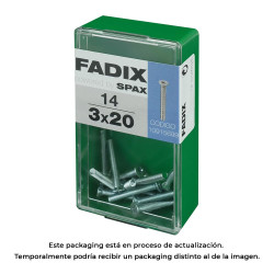 Caja s 14 unid. tornillo metrica cp m 3x20mm fadix