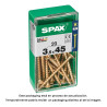 Caja 20 unid. tornillo madera spax cabeza plana yellox 3,5x45mm spax