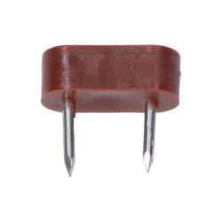 Pack 6 unid. tope armario 2 puntas 7x18mm marron edm