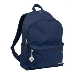 Mochila escolar con 2 cremalleras (22 l) serie 1918, azul marino milan