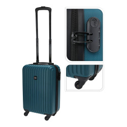 Maleta de cabina con ruedas azul 28l