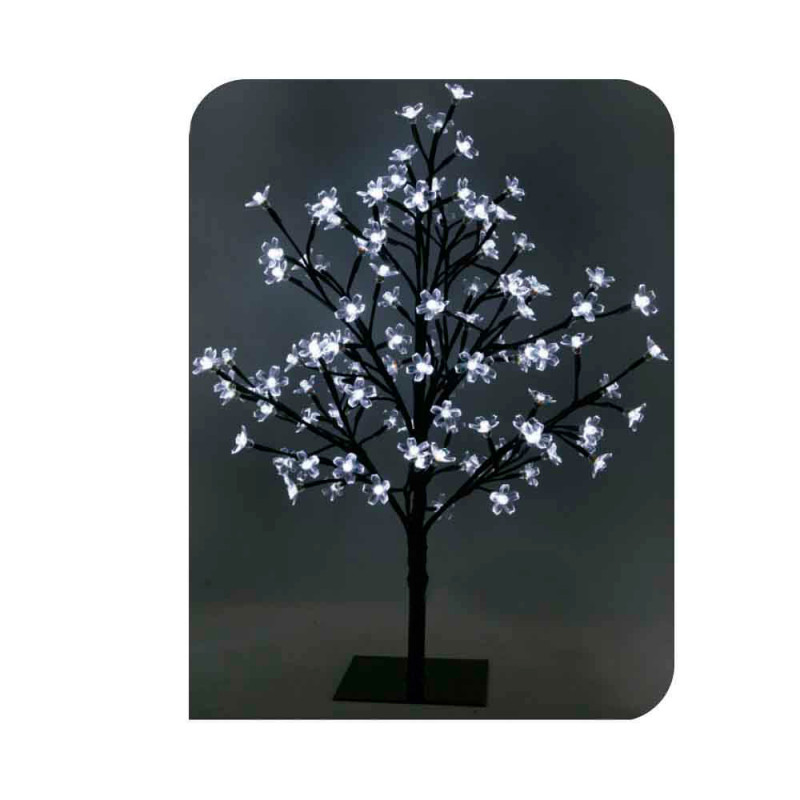 Arbol 3d sakura tronco recto 60cm 120 leds blanco frio ip44 edm