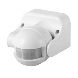 Detector de movimiento con regulador noche/dia orientable 180° ip44 blanco edm