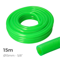 Manguera de jardin anti-torsion ø interior 15mm ø exterior 20mm (5/8") - rollo 15m edm