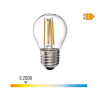 Bombilla esferica con filamento de led e27 4w 550lm 3200k luz calida ø4,5x7,8cm edm