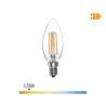 Bombilla de vela con filamento de led e14 4w 550lm 3200k luz calida ø4,5x7,8cm edm