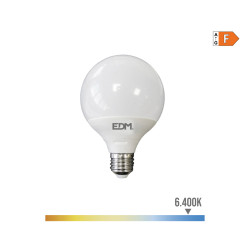 Bombilla globo led ø95mm e27 10w 810lm 6400k luz fria ø9,5x12cm edm