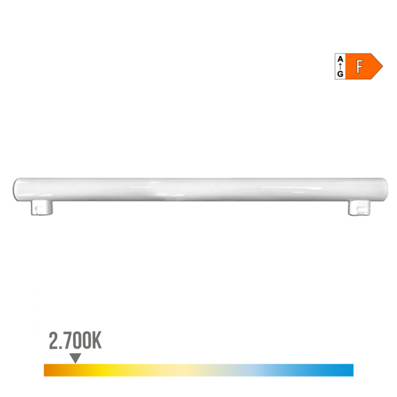 Linestra led 2 casquillos s14s 9w 700lm 2700k luz calida ø3x50cm edm