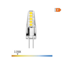 Bombilla bi-pin silicona led g4 12v 2w 180lm 3200k luz calida ø1x3,7cm edm