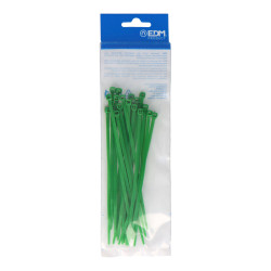 Bridas verdes 150x3,5mm nylon alta calidad (blister 25 unid.) edm