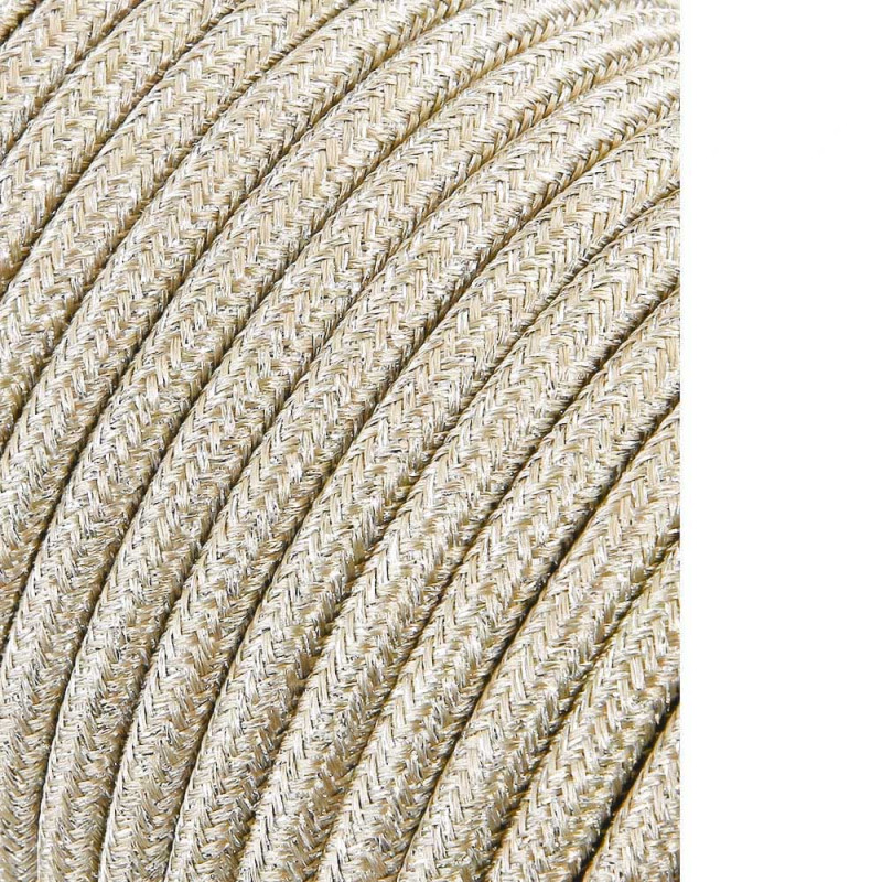 Cable cordon tubulaire 2x0,75mm c15 beige 25m